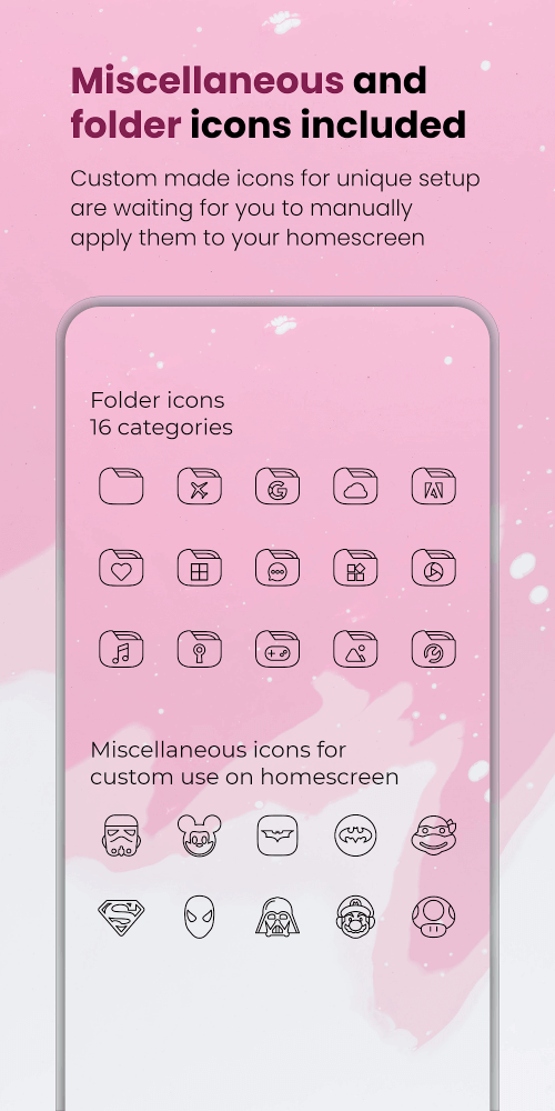 Vera Outline Black: Icon Pack