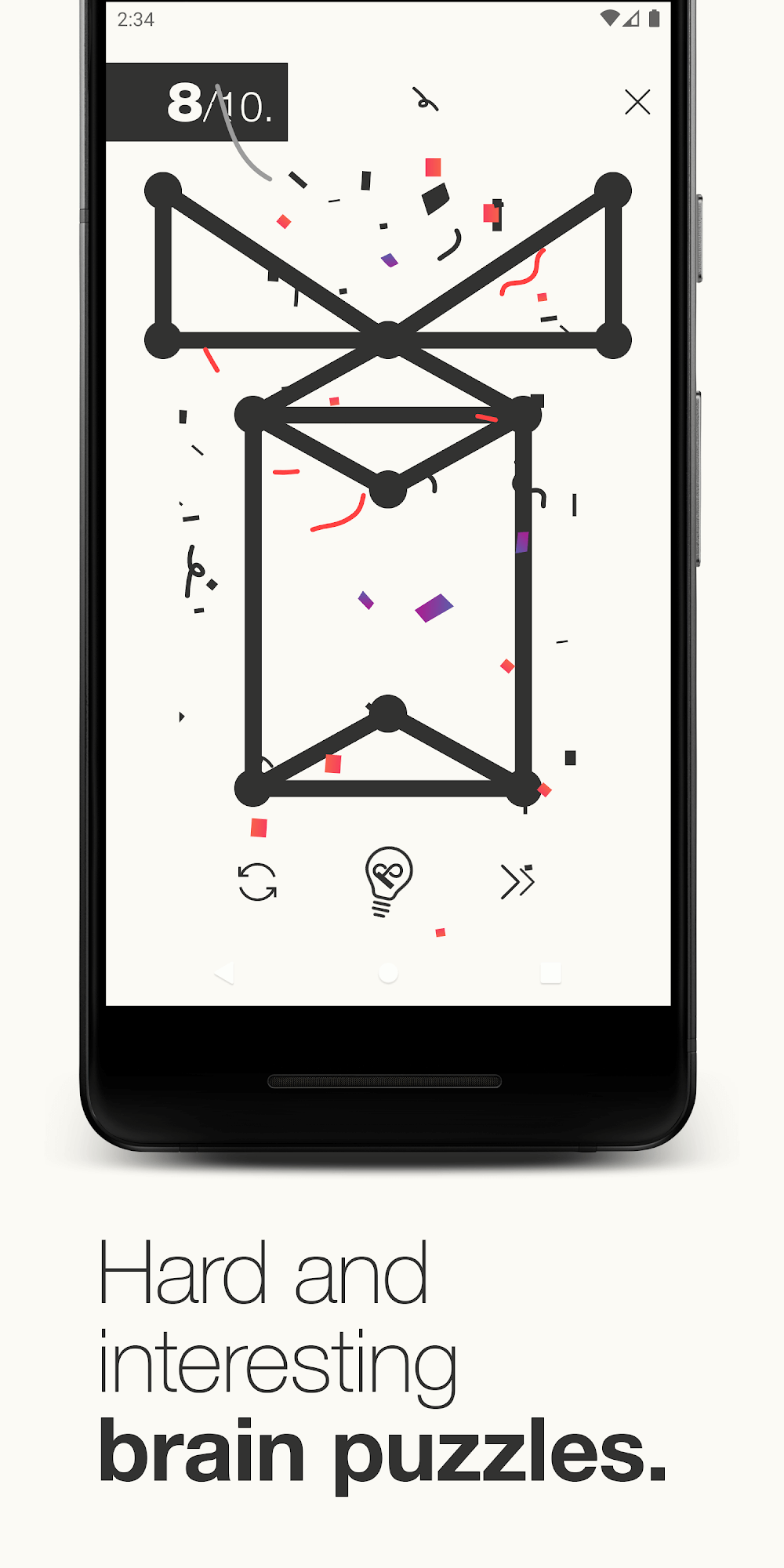 1Line & dots. Puzzle game.