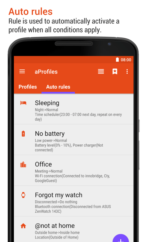 aProfiles – Auto tasks