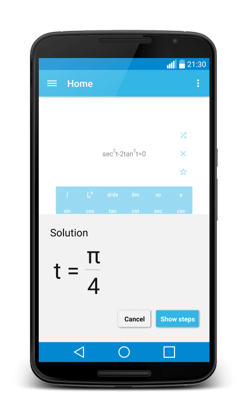 MalMath: Step by step solver