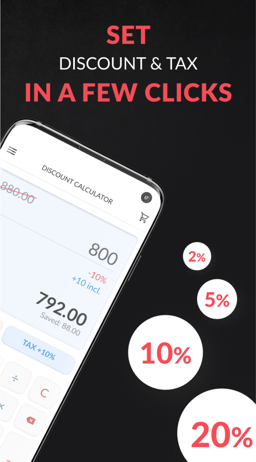 Discount and tax percentage ca