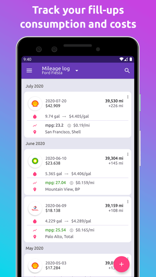 Fuelio: gas log & gas prices