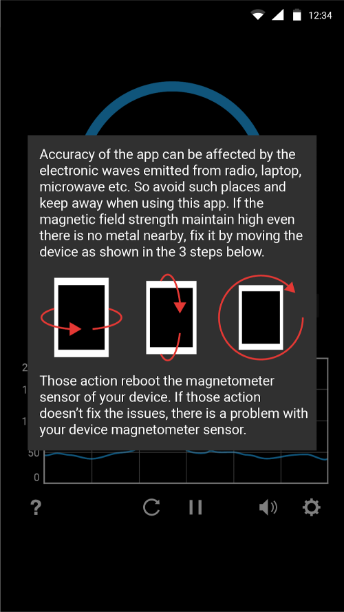 Metals Detector: EMF detector